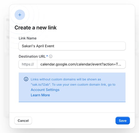 create a new link