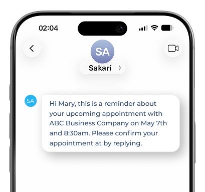 One Segment SMS Example