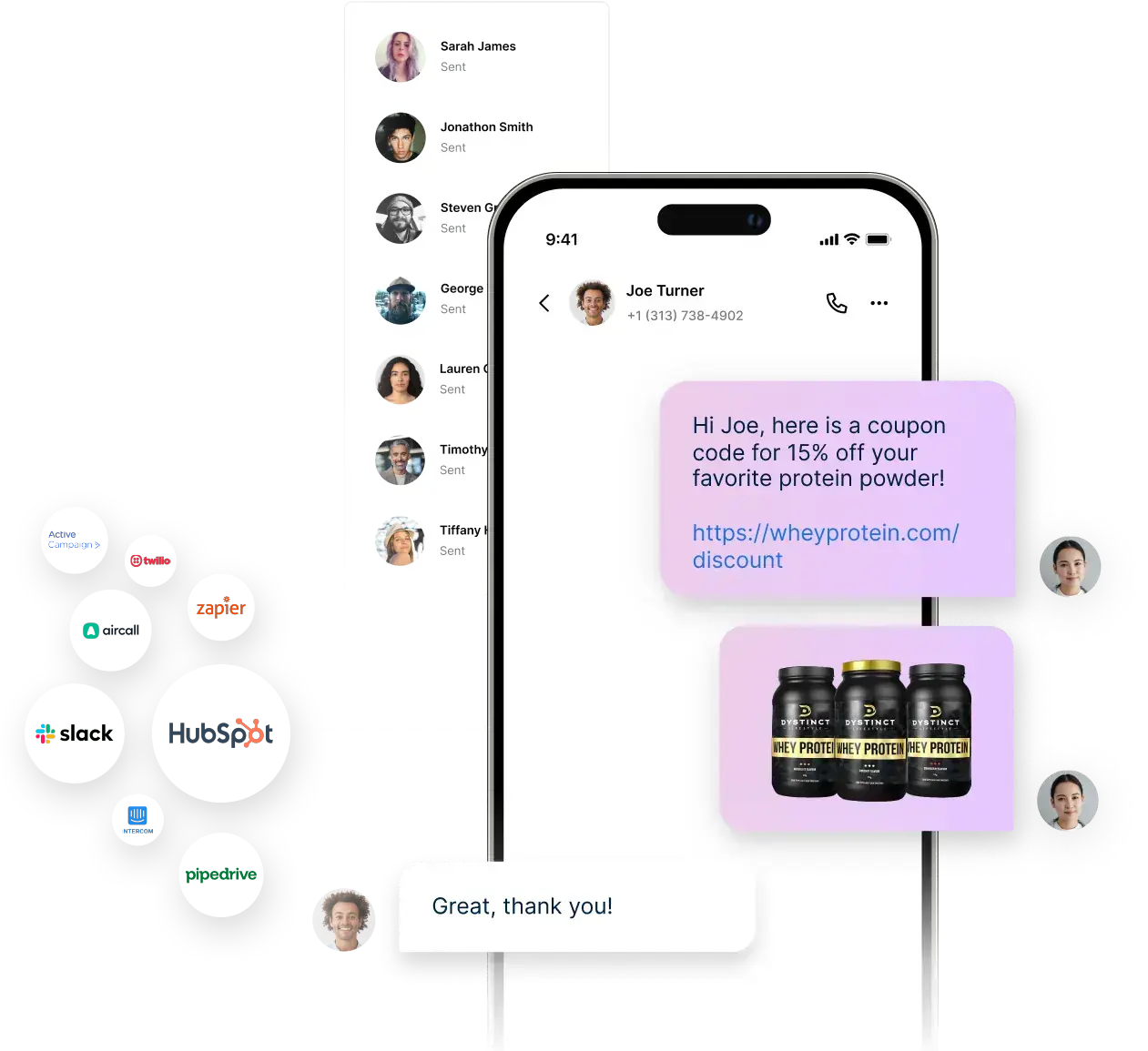 Home Page Hero with Integration Logos