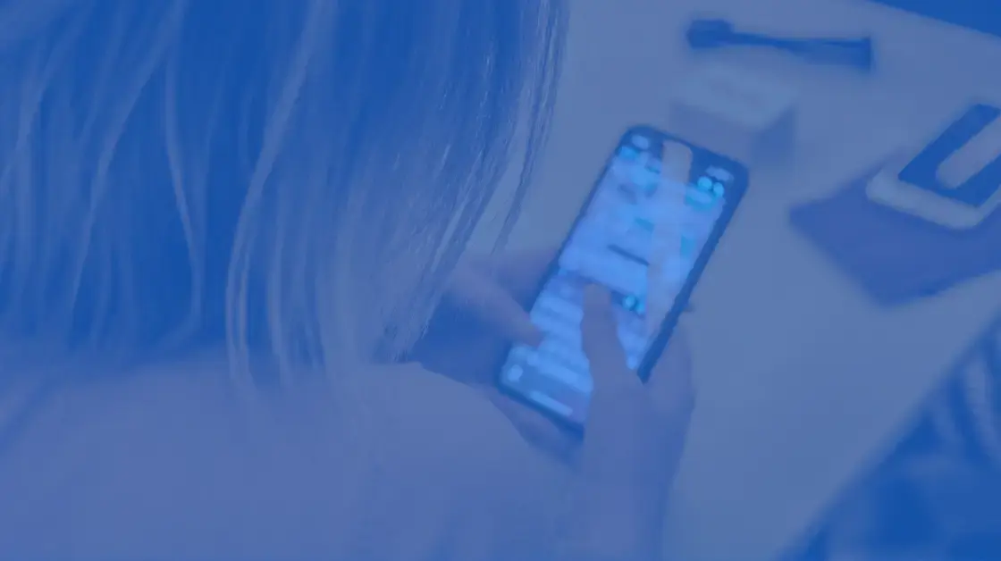 woman holding smartphone