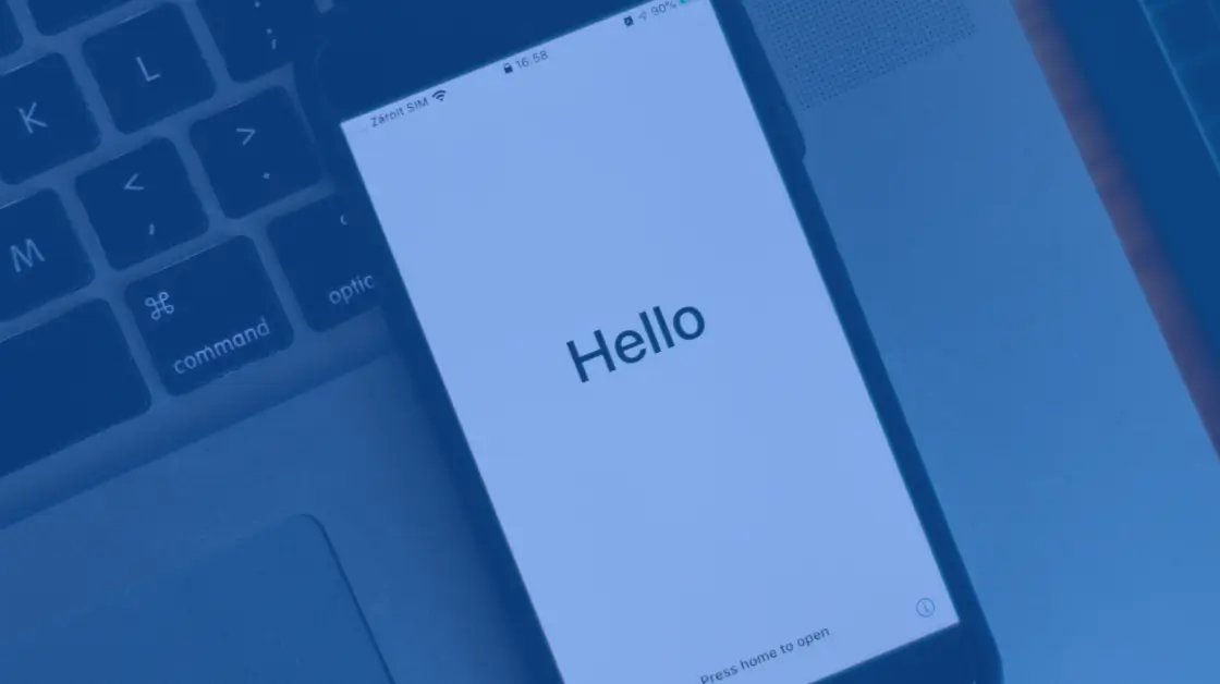 image of a phone with the word hello for sms automation