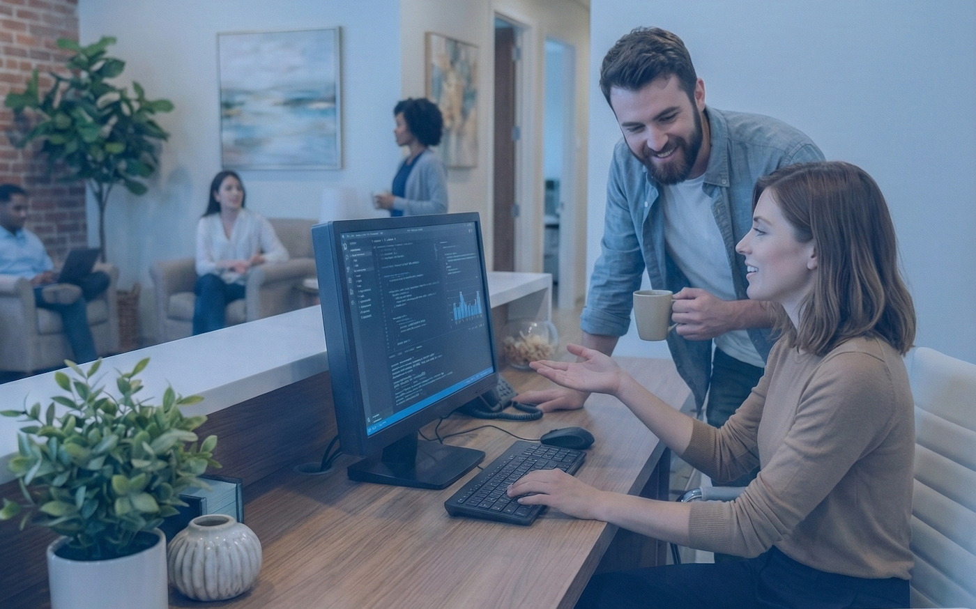 marketing team discussing SMS apis