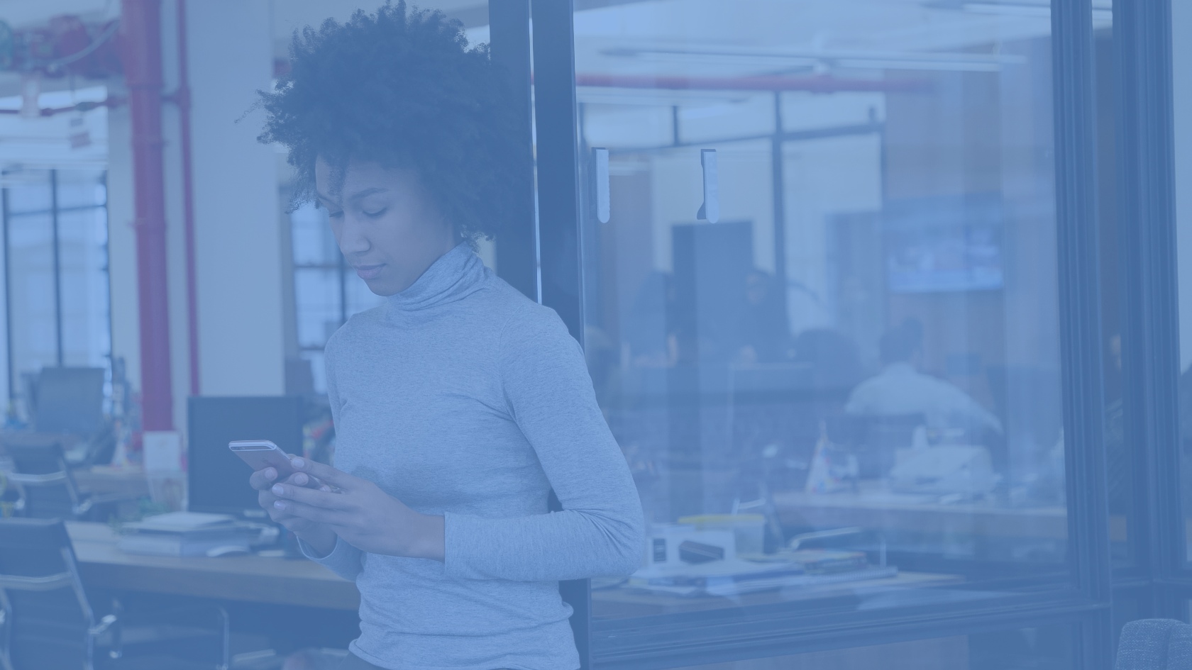 employee keeping up with SMS marketing trends 